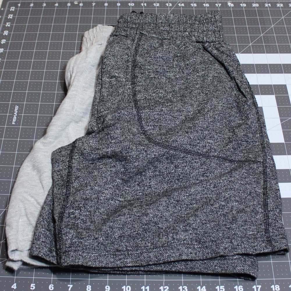 QTY (2) Active Joe Heathered Athletic Shorts Black & Gray